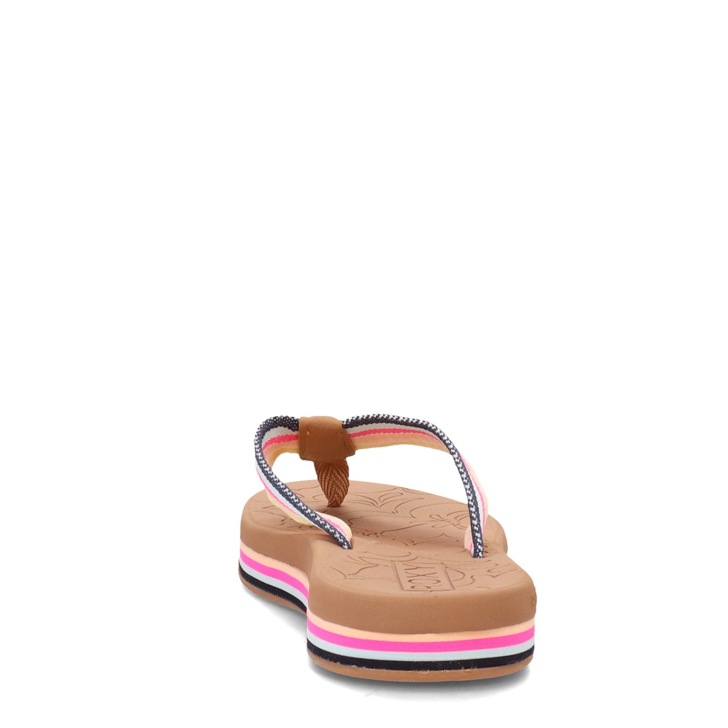 Peltz Shoes Women's Roxy Colby Hi Flip Flop BLUE PINK ARJL100899-BLP
