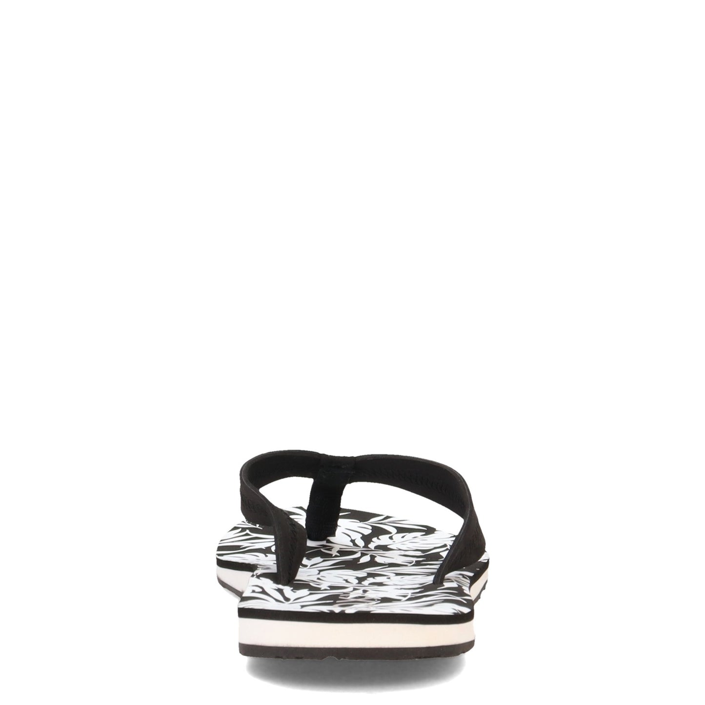 Peltz Shoes Women's Roxy Vista Loreto Flip Flop BLACK WHITE ARJL100953-BKW