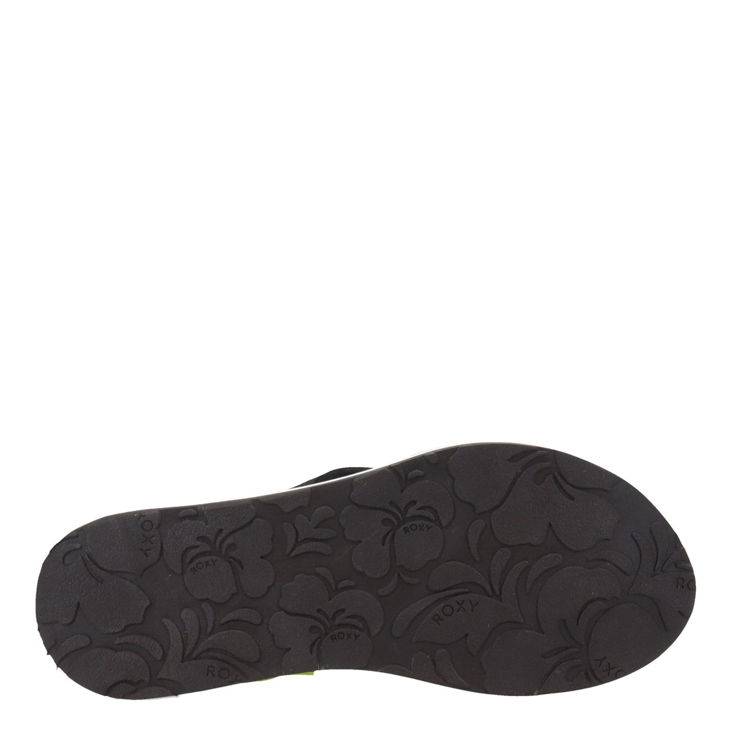 Peltz Shoes Women's Roxy Vista Loreto Flip Flop BLACK WHITE ARJL100953-BKW