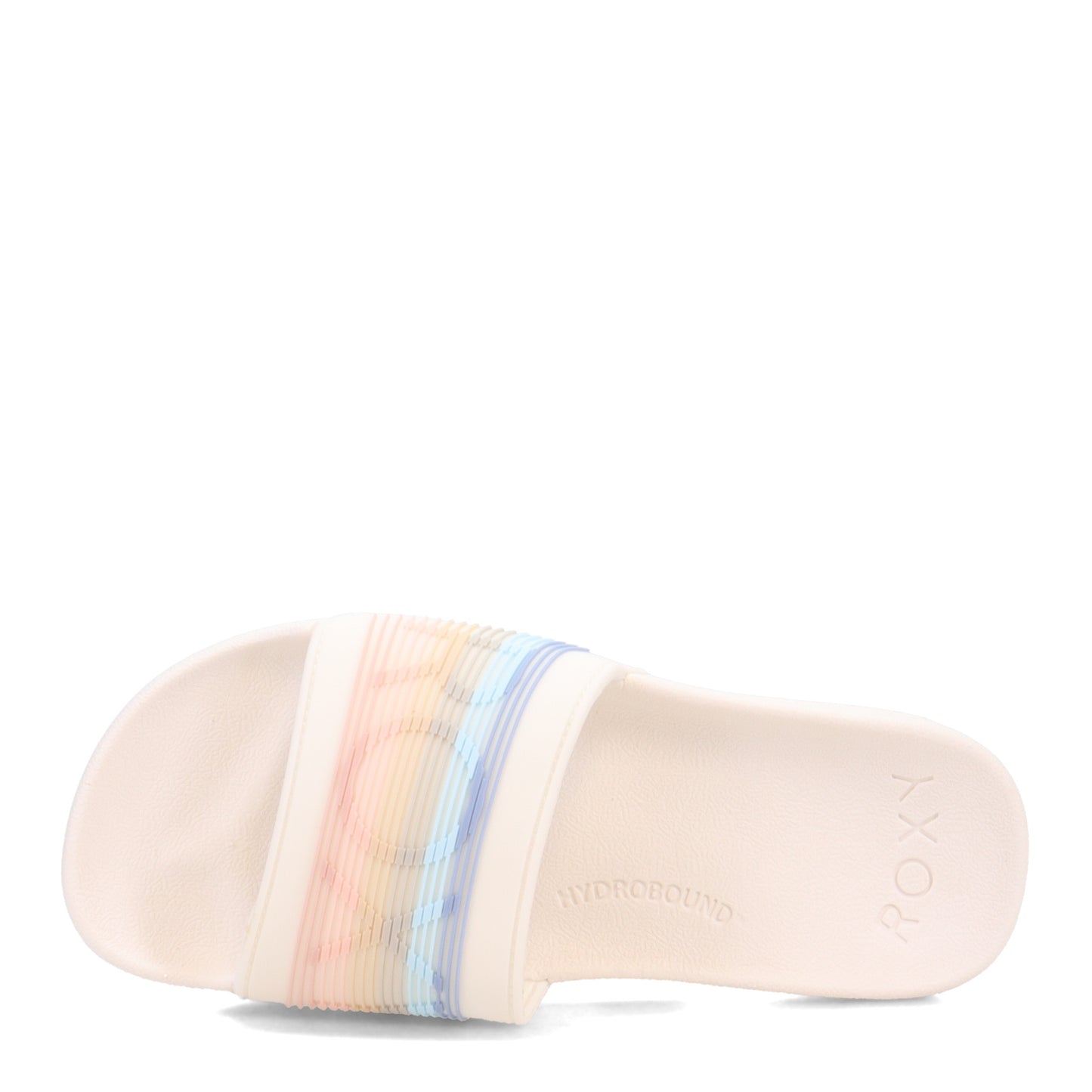 Peltz Shoes Women's Roxy Slippy LX Sandal WHITE ARJL100977-TST