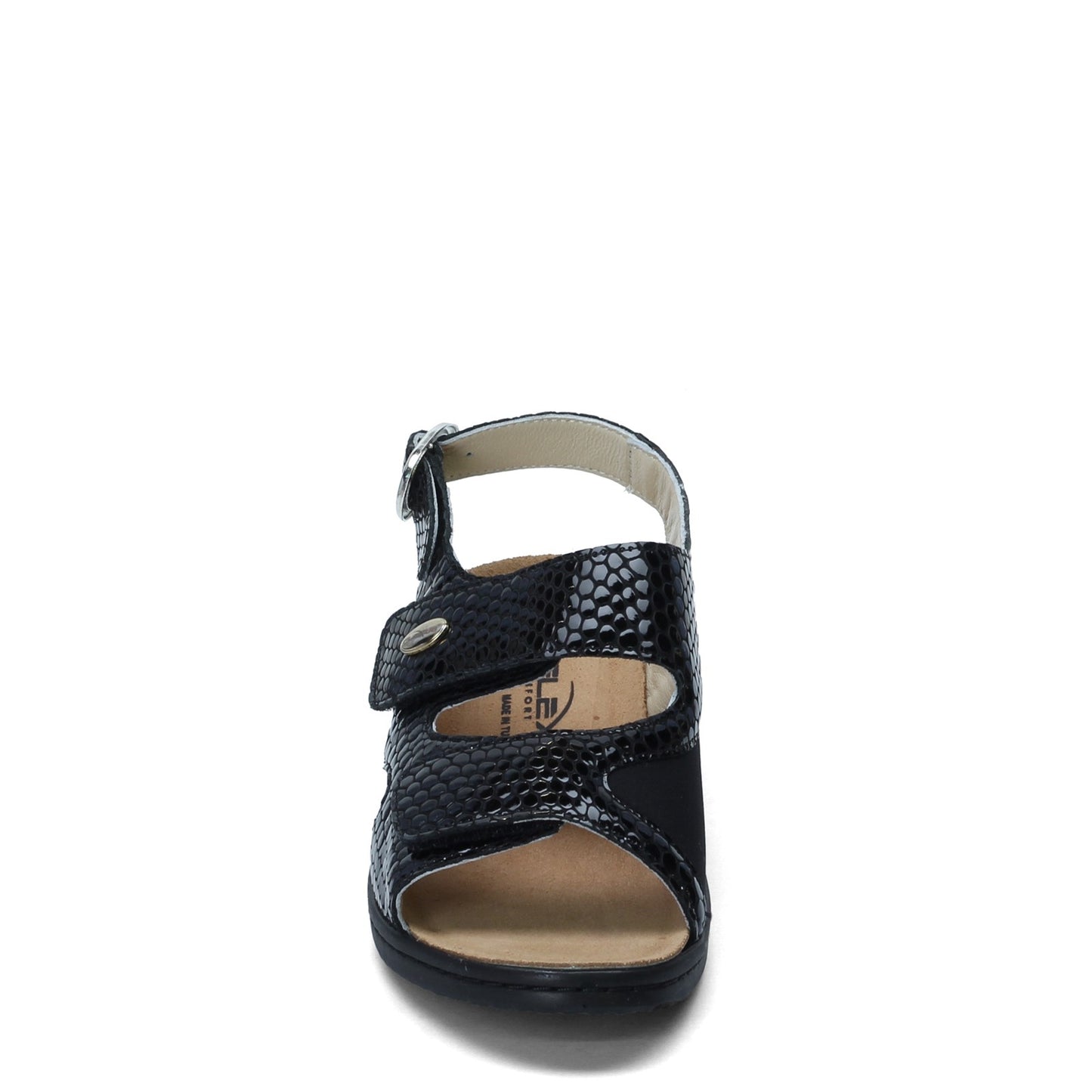 Peltz Shoes Women's Flexus Aksamala Sandal Black AKSAMALA-BP