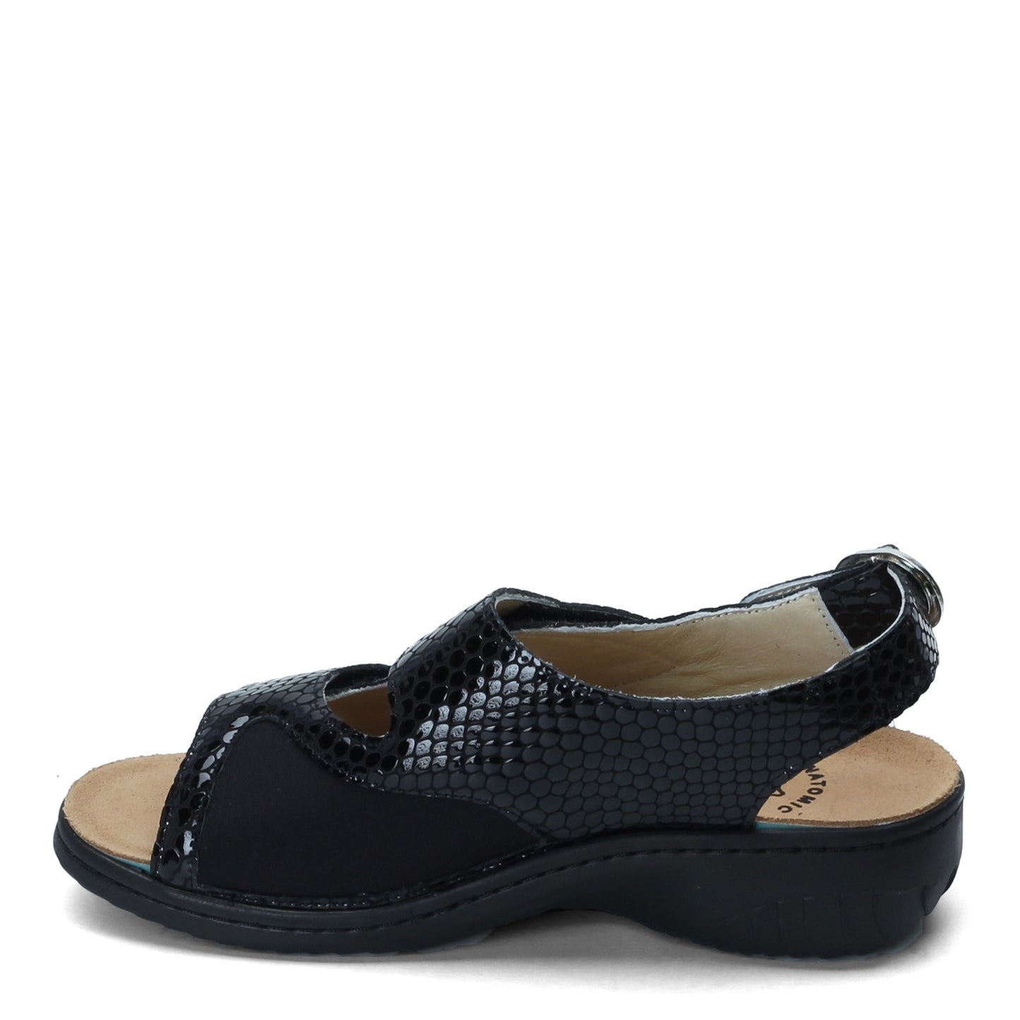 Peltz Shoes Women's Flexus Aksamala Sandal Black AKSAMALA-BP