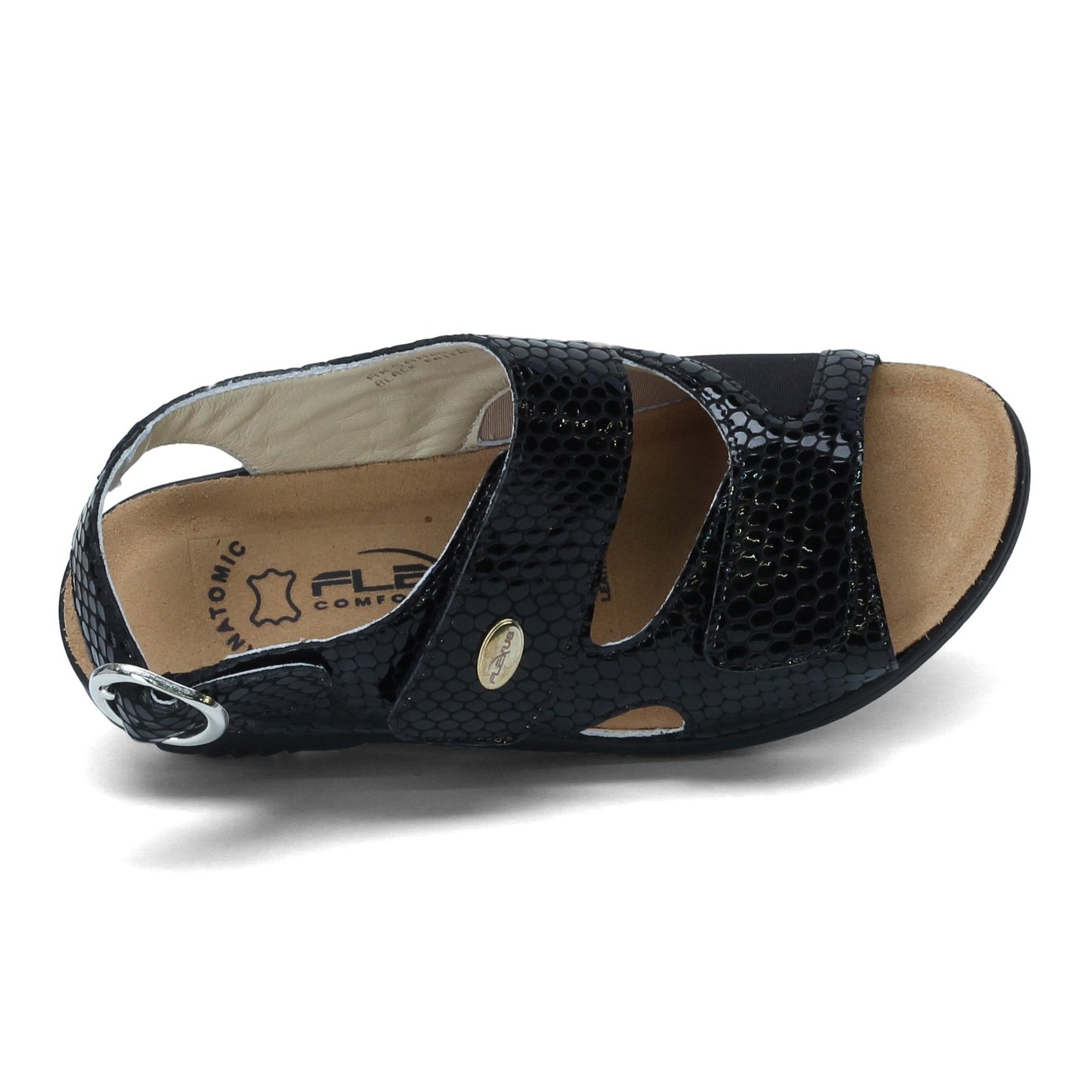 Peltz Shoes Women's Flexus Aksamala Sandal Black AKSAMALA-BP