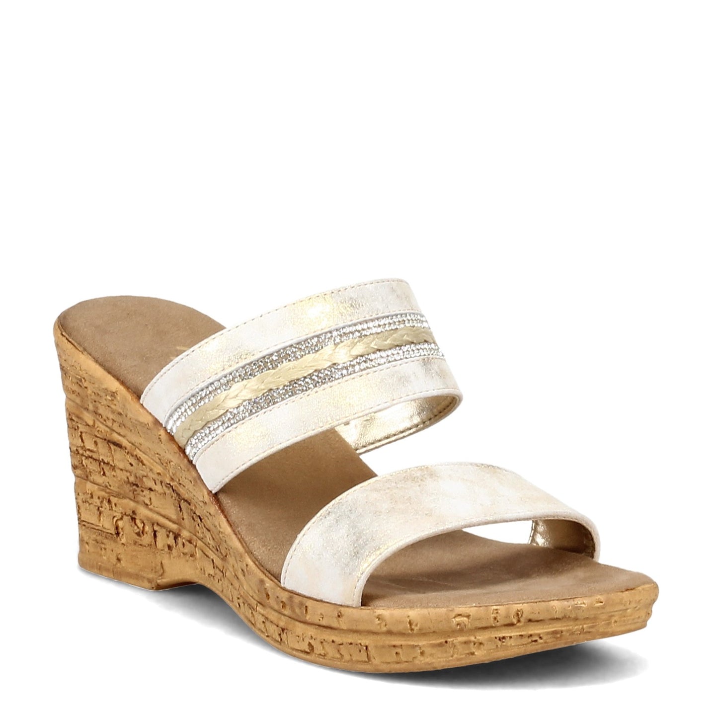 Peltz Shoes Women's Onex Amellia Sandal PLATINUM AMELLIA-S PLAT