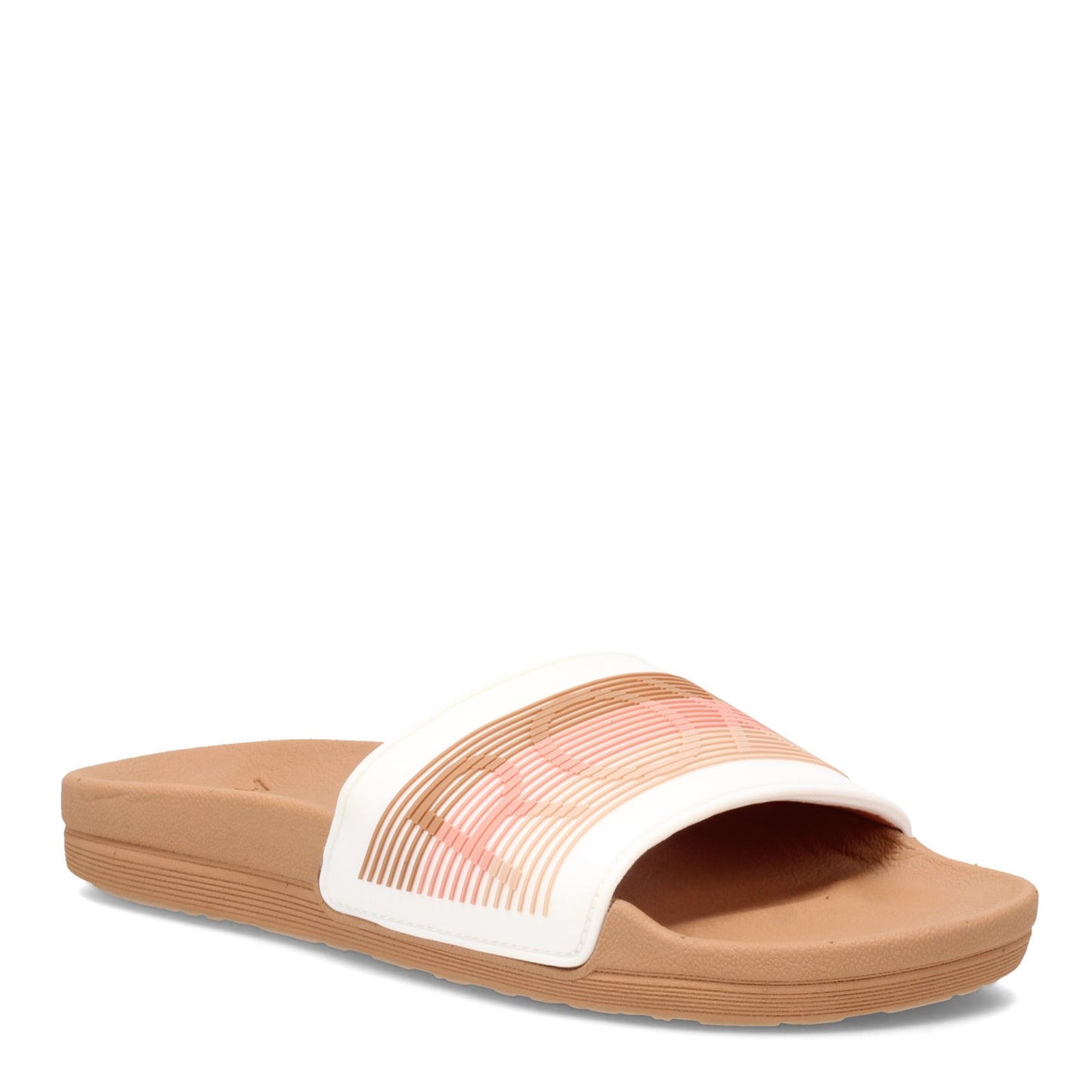 Peltz Shoes Women's Roxy Slippy LX Sandal TAN ARJL100977-TAN