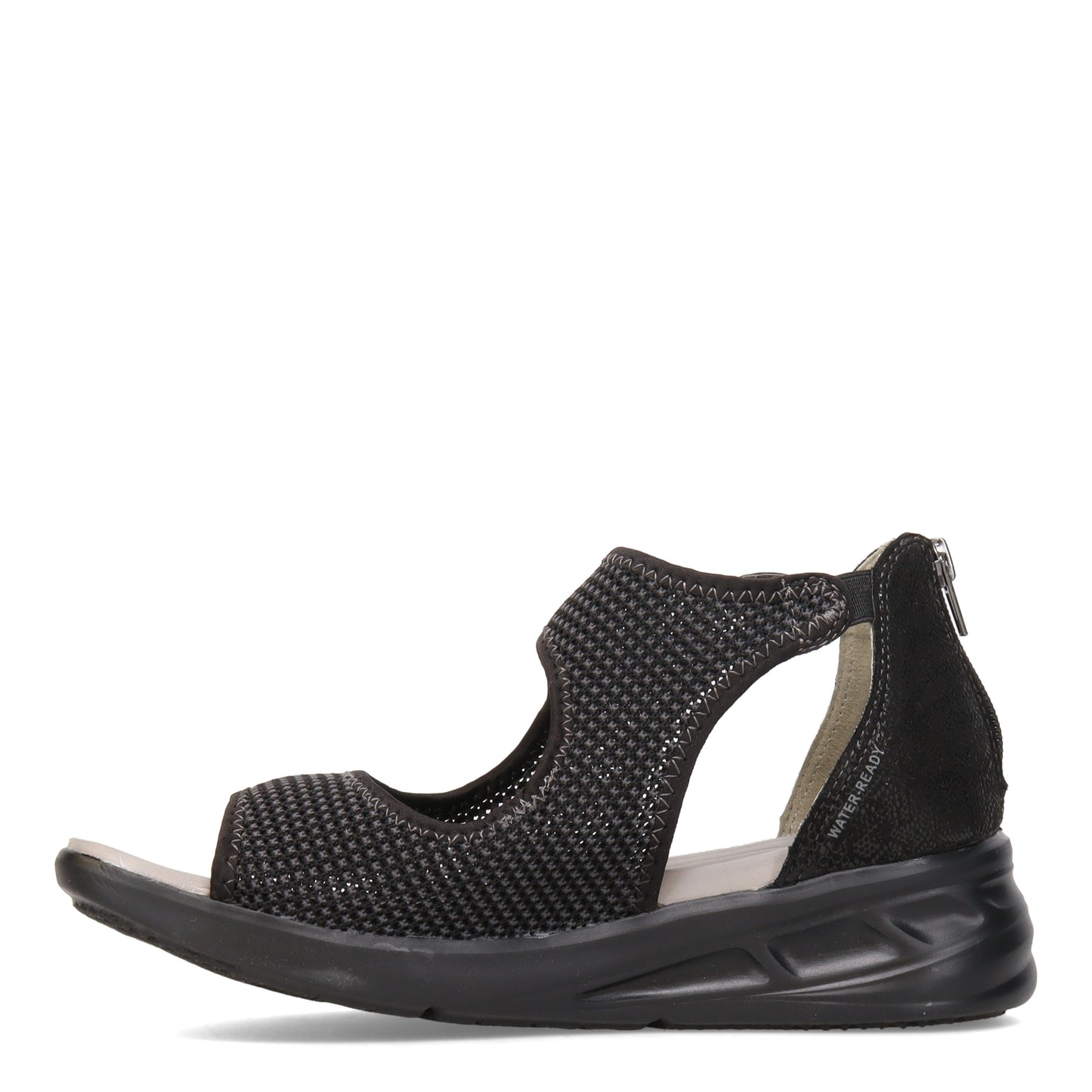 Peltz Shoes Women's JBU by Jambu Margot Sandal Black Snake B2MRT01
