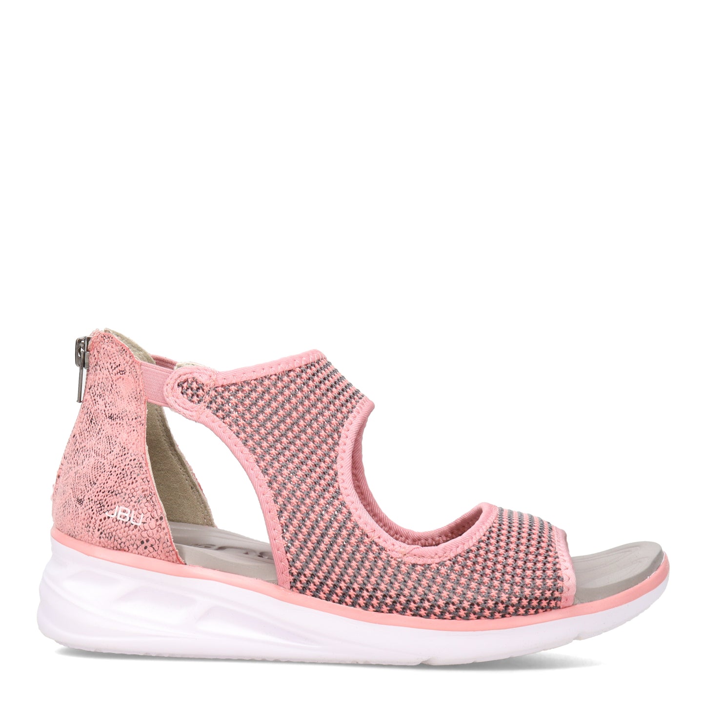 Peltz Shoes Women's JBU by Jambu Margot Sandal Blush Snake B2MRT69