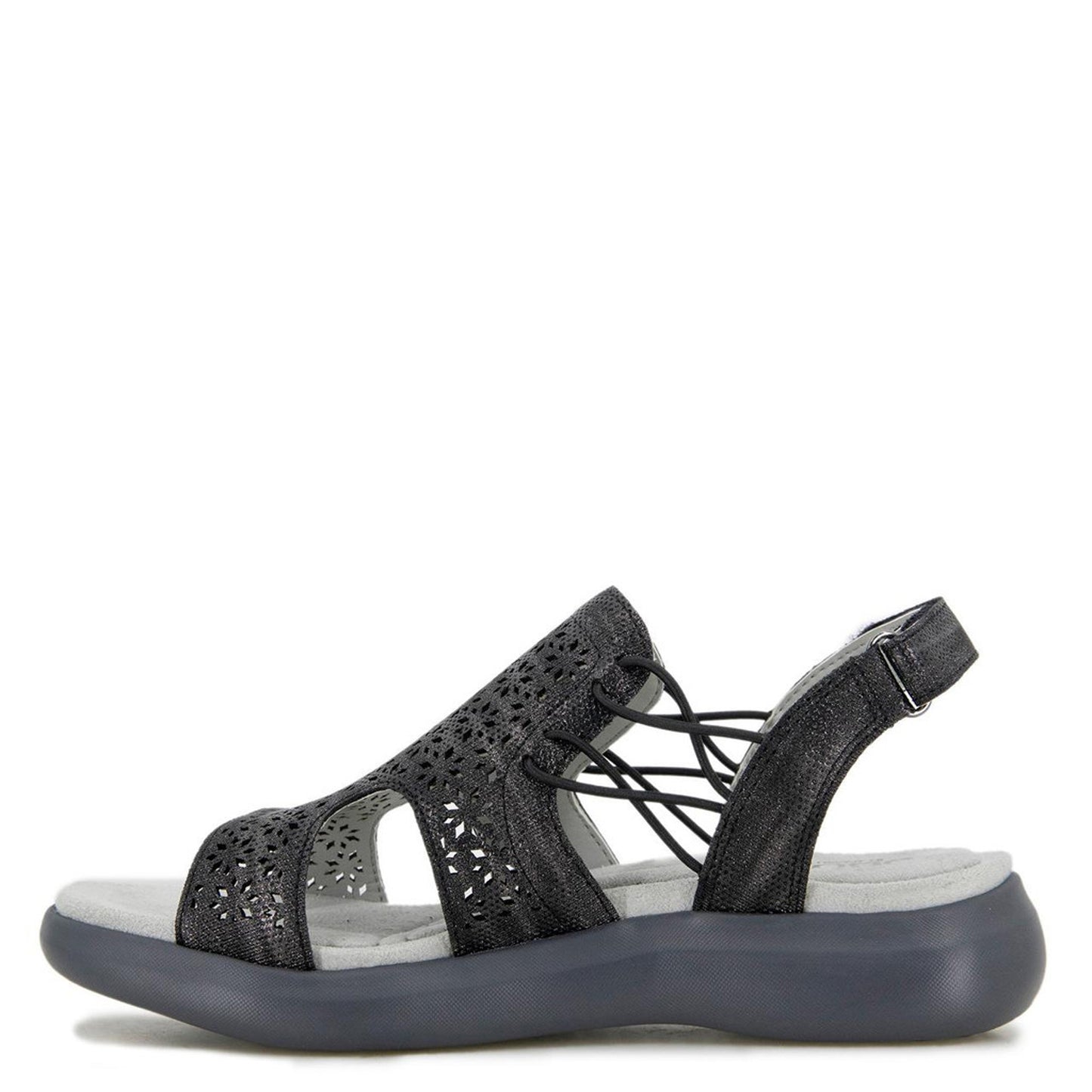 Peltz Shoes Women's JBU by Jambu Francis Sandal Black B3FRN01