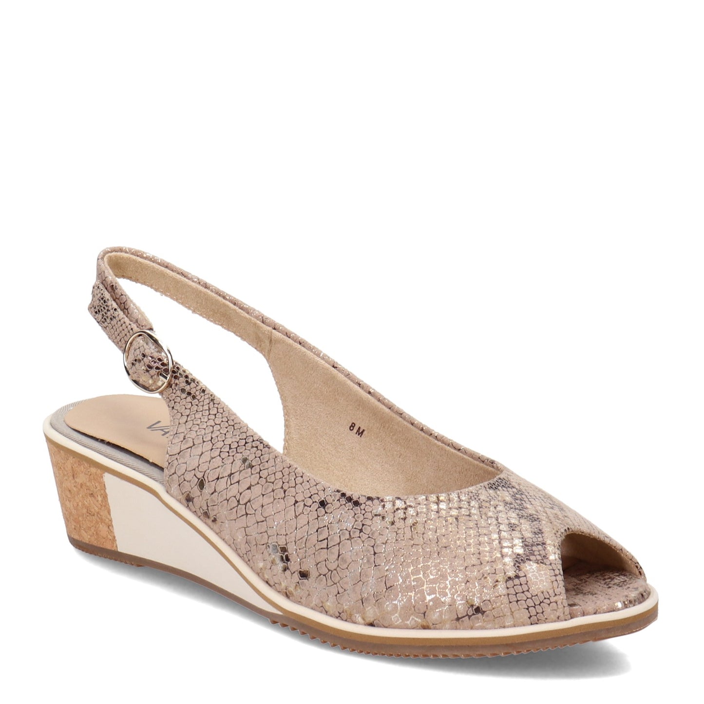 Peltz Shoes Women's Vaneli Baise Sandal OPAL BONE BAISE-OPAL ROCK