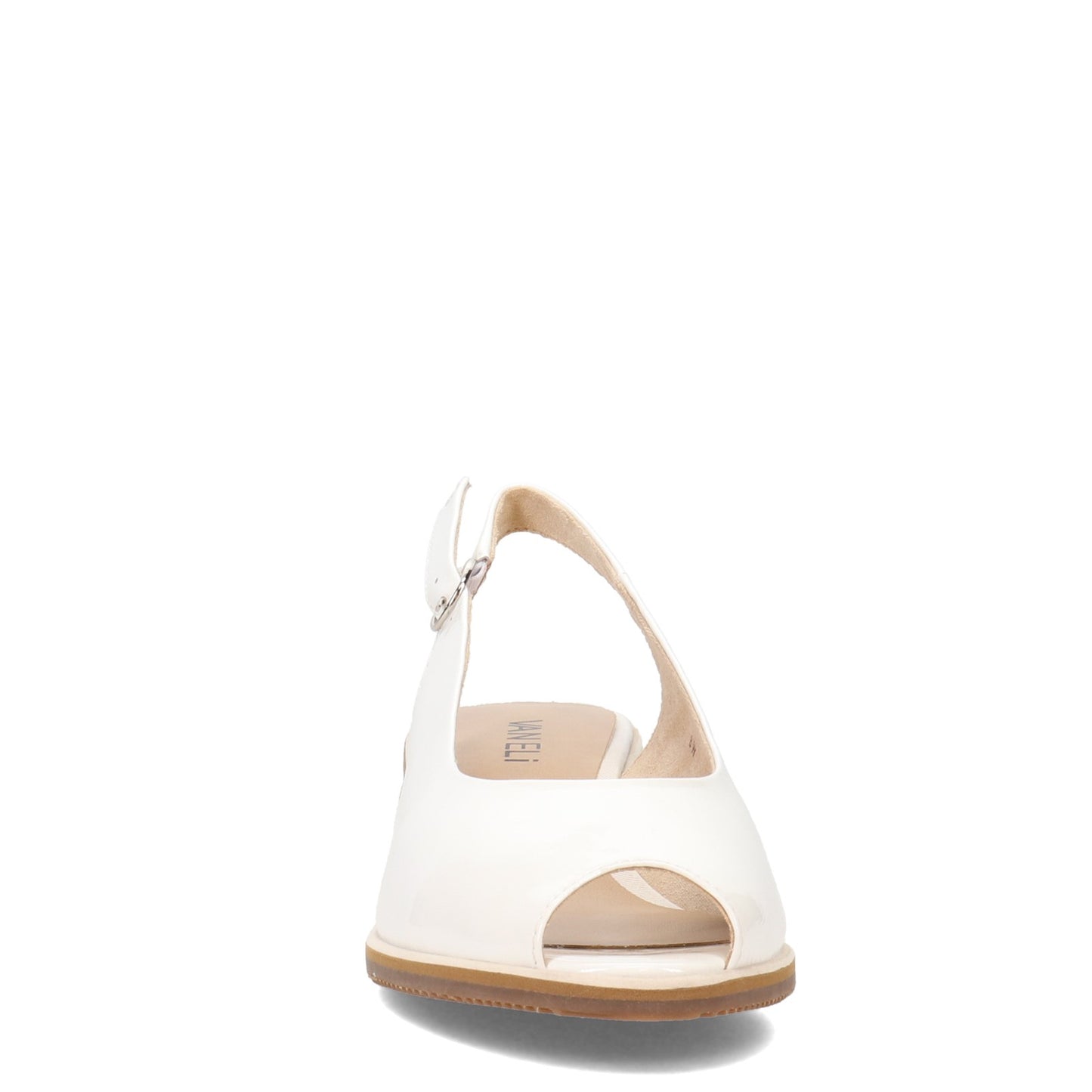 Peltz Shoes Women's Vaneli Baise Sandal WHITE PATENT BAISE-WHITE PAT