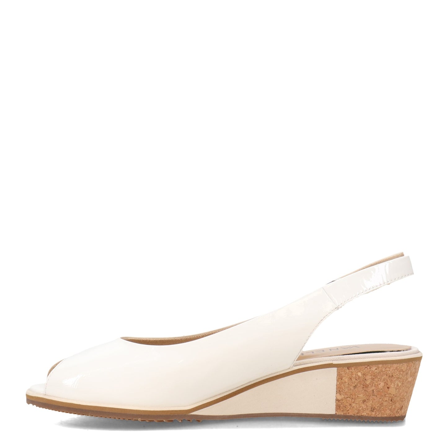 Peltz Shoes Women's Vaneli Baise Sandal WHITE PATENT BAISE-WHITE PAT