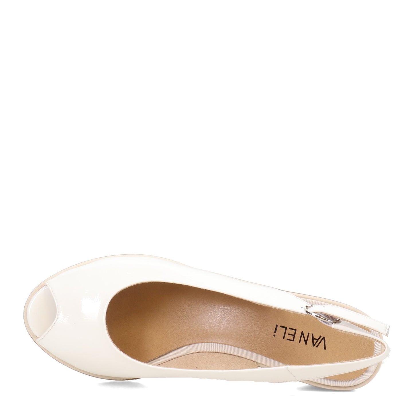 Peltz Shoes Women's Vaneli Baise Sandal WHITE PATENT BAISE-WHITE PAT