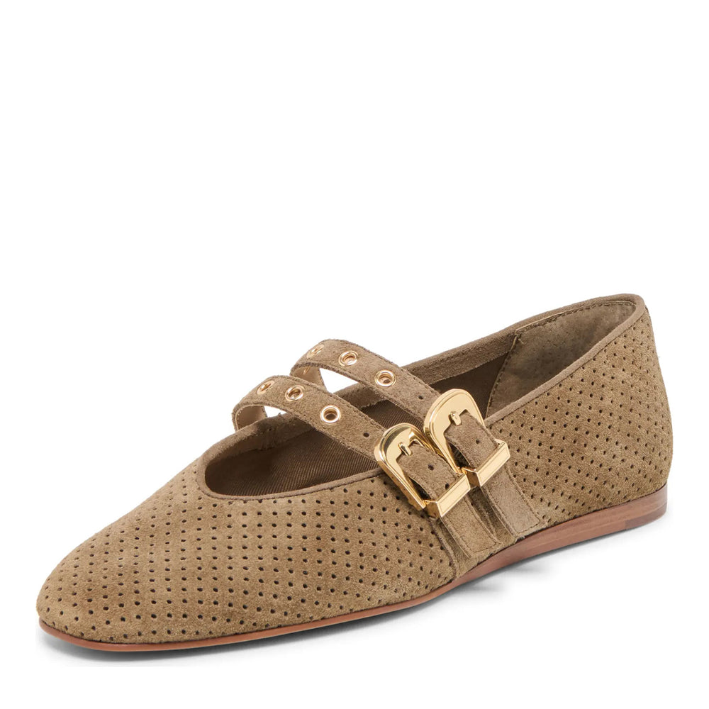Sandales Plates Dolce Vita Karlo En Cuir Suédé Olive Clair - Taille 8.5 US (45) - Neuf Avec Emballage