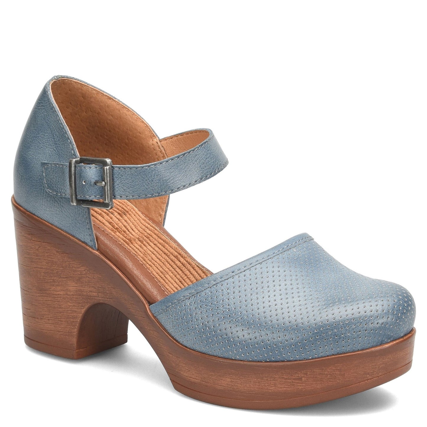 Peltz Shoes Women's b.o.c Gia Clog BLUE BC0011804