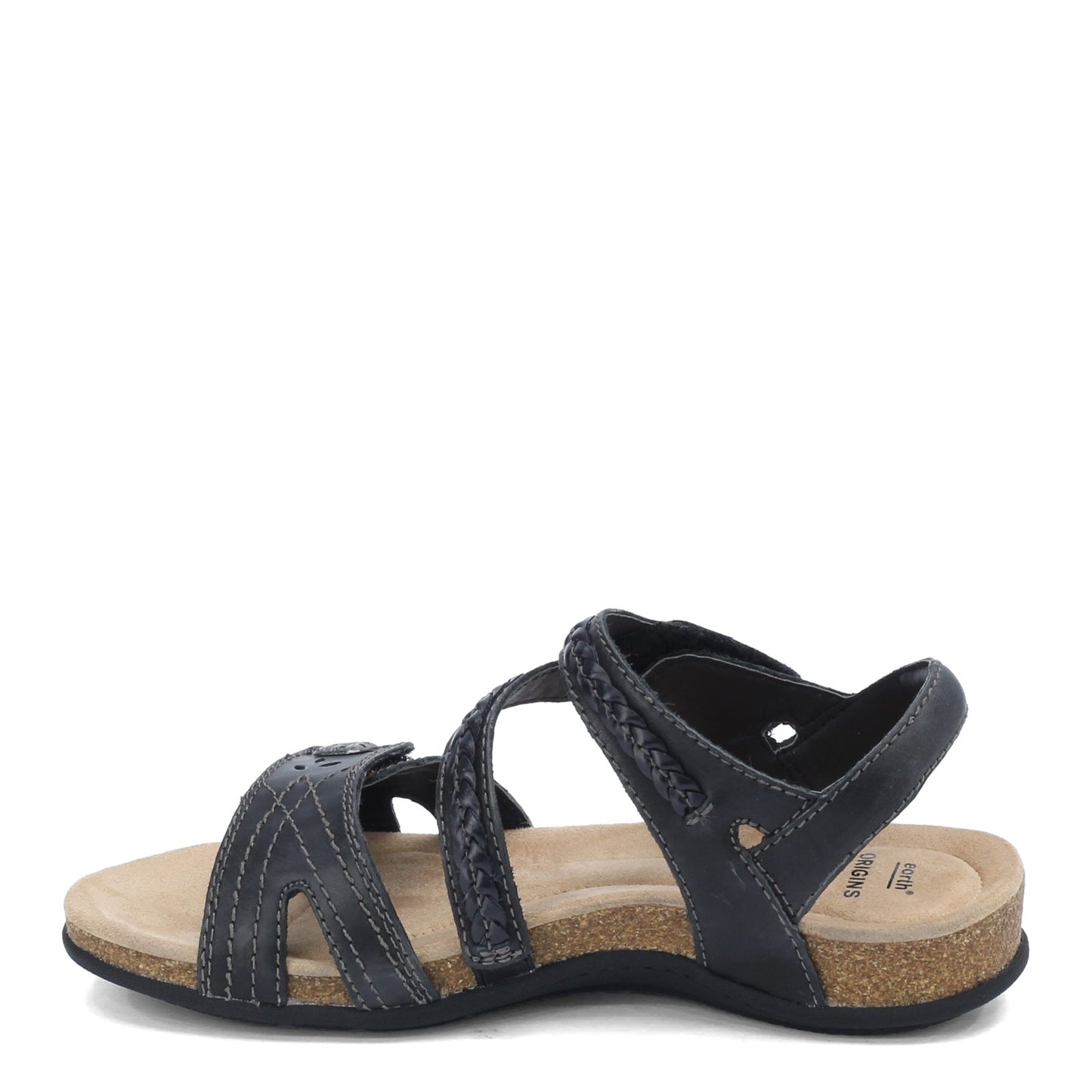 Peltz Shoes Women's Earth Origins Benson Sandal BLACK BENSON BLACK