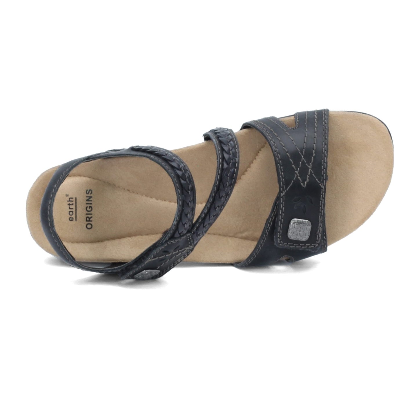 Peltz Shoes Women's Earth Origins Benson Sandal BLACK BENSON BLACK