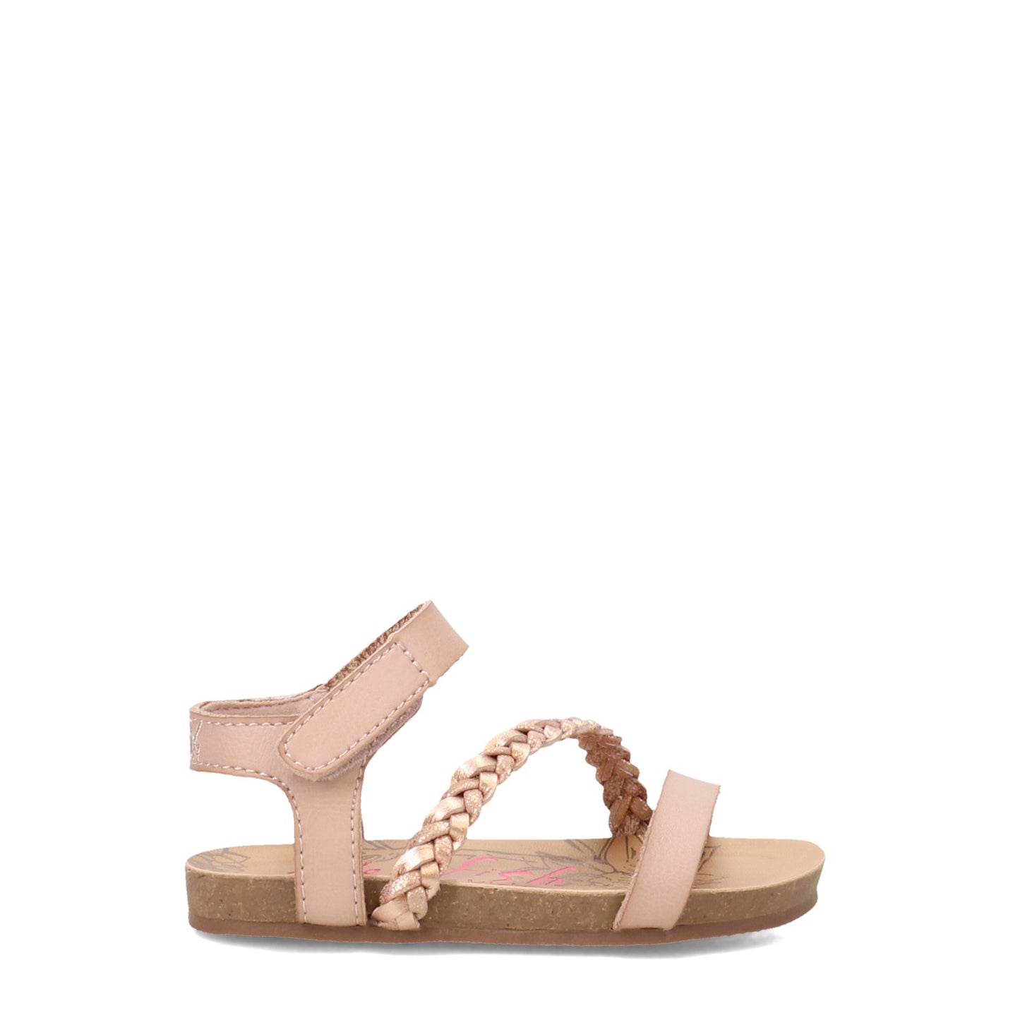 Peltz Shoes Girl's Blowfish Malibu Goya Sandal - Toddler & Little Kid PINK METALLIC BF-7230B-T 284
