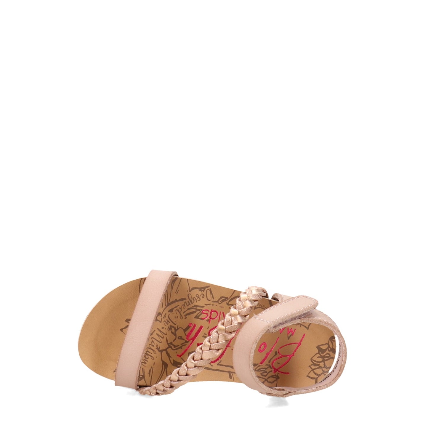 Peltz Shoes Girl's Blowfish Malibu Goya Sandal - Toddler & Little Kid PINK METALLIC BF-7230B-T 284