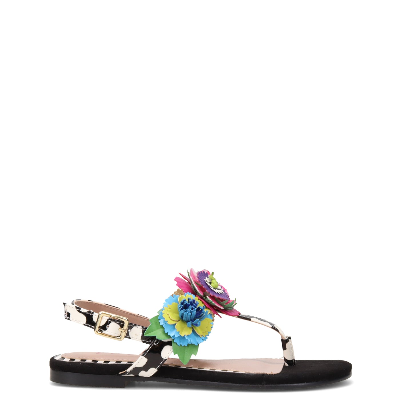 Peltz Shoes Girl's Betsey Johnson Angie Sandal - Little Kid & Big Kid BLACK MULTI BK-ANGIE