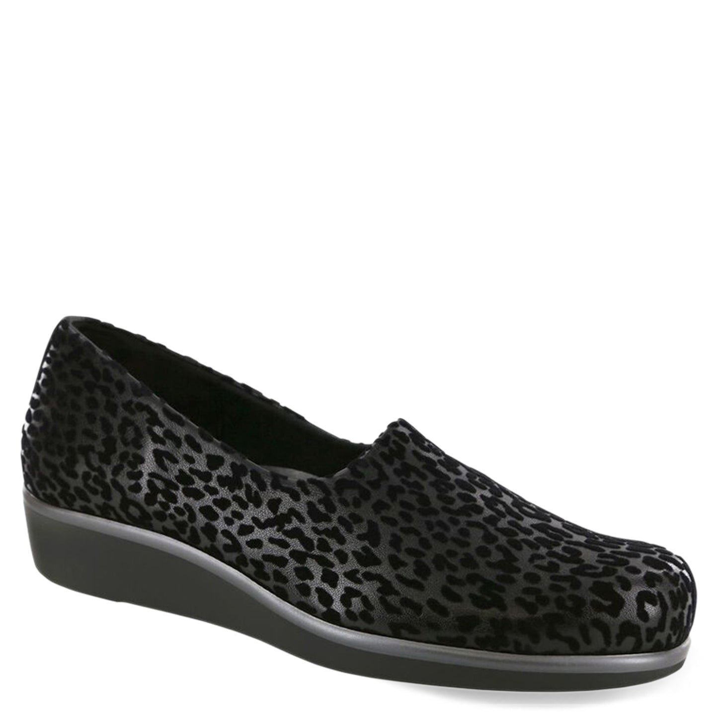 Peltz Shoes Women's SAS Bliss Slip-On BLACK / LEOPARD BLISS-BKLEOP