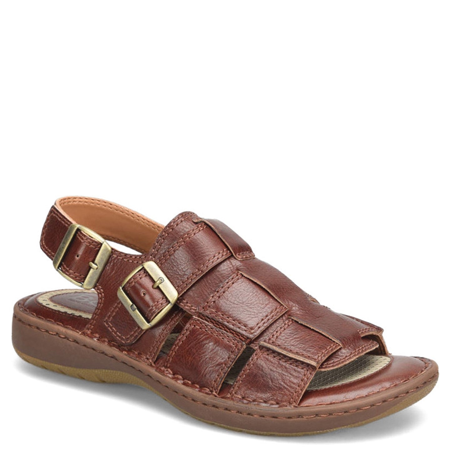 Peltz Shoes Men's Born Miguel Sandal Dark Tan BM0007125
