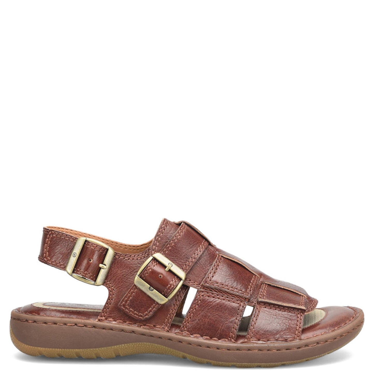 Peltz Shoes Men's Born Miguel Sandal Dark Tan BM0007125
