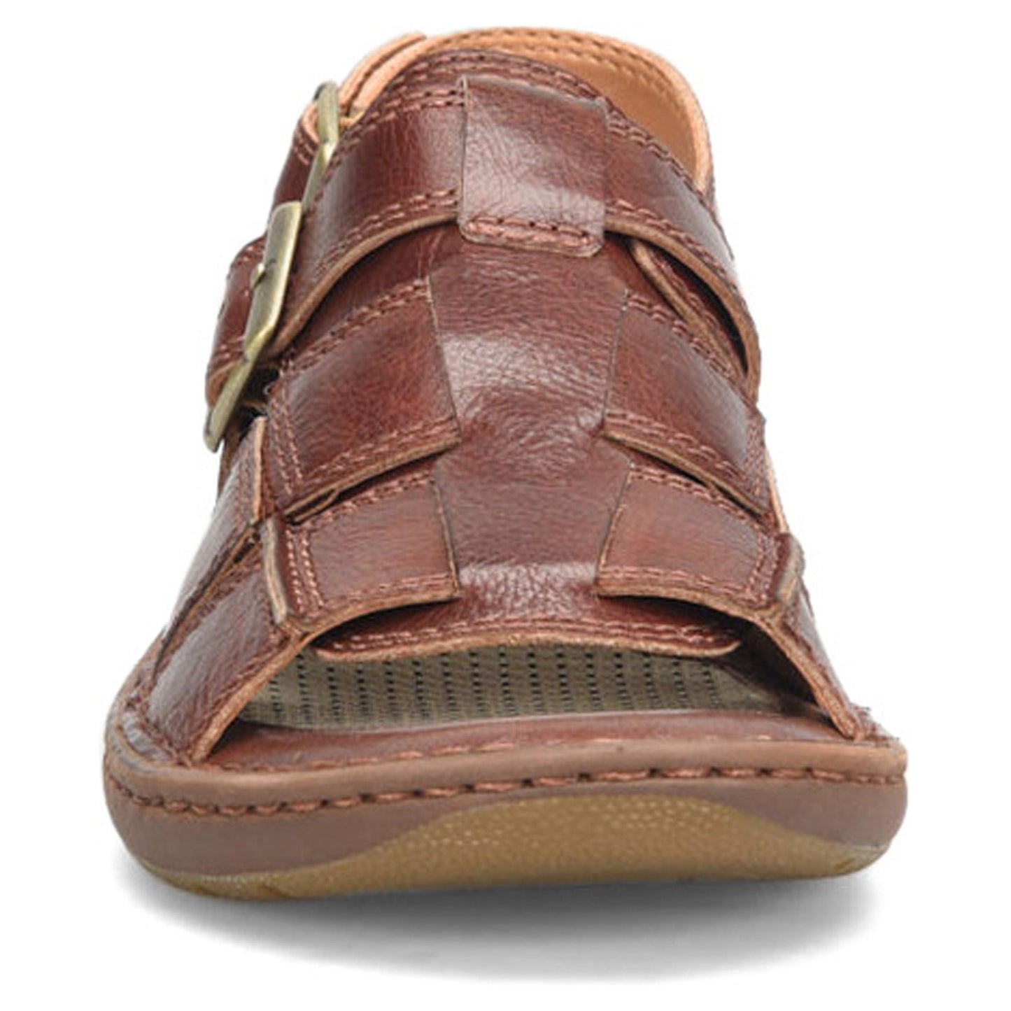 Peltz Shoes Men's Born Miguel Sandal Dark Tan BM0007125