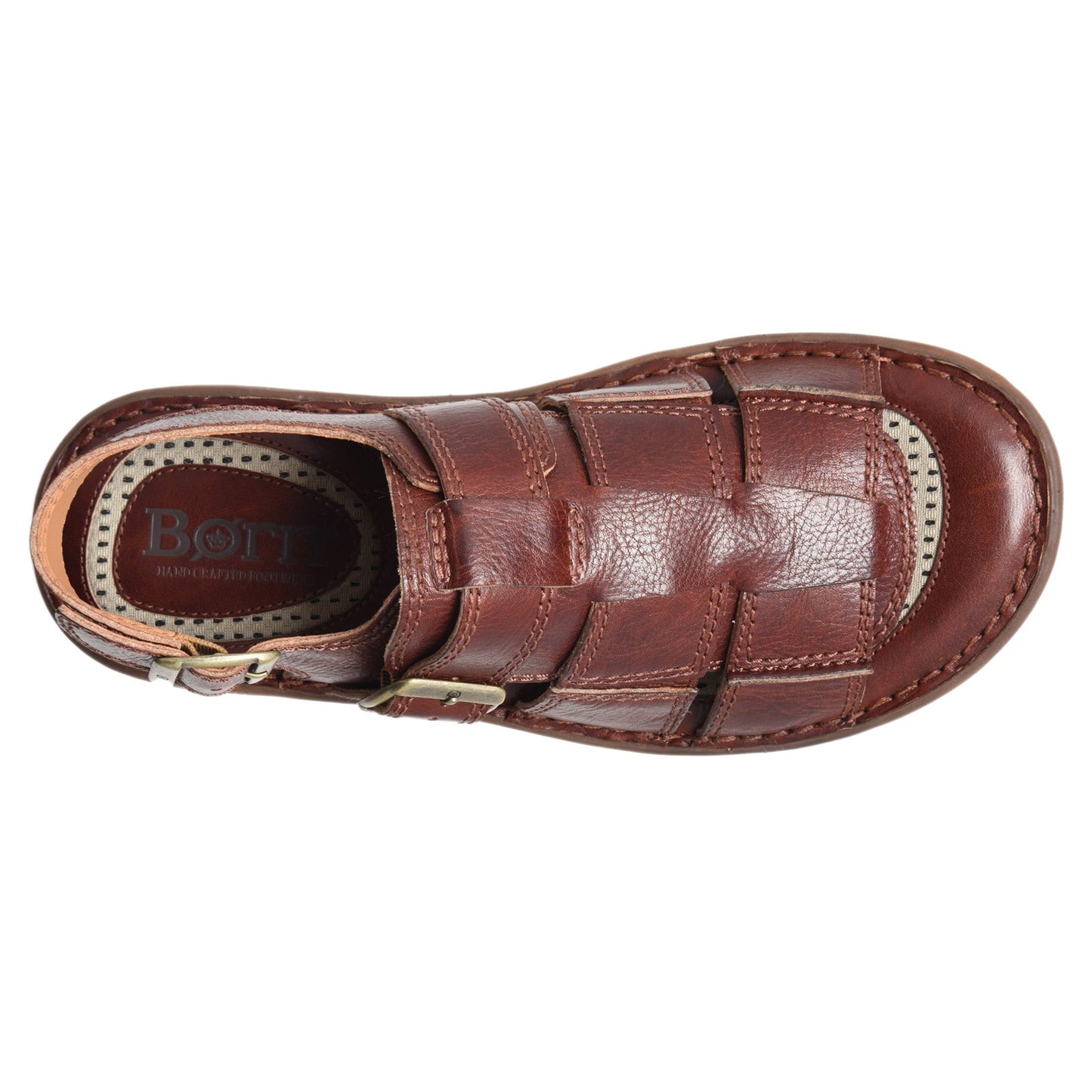 Peltz Shoes Men's Born Miguel Sandal Dark Tan BM0007125