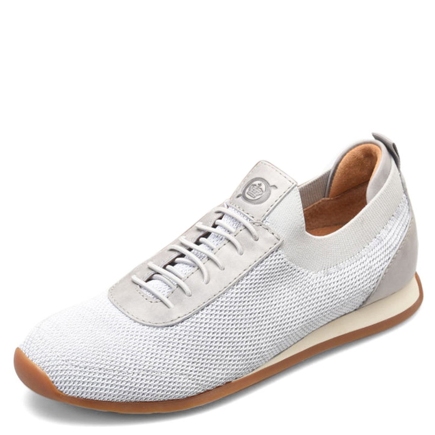 Peltz Shoes Men's Born Barrett Sneaker Grey/Grey BM0010638