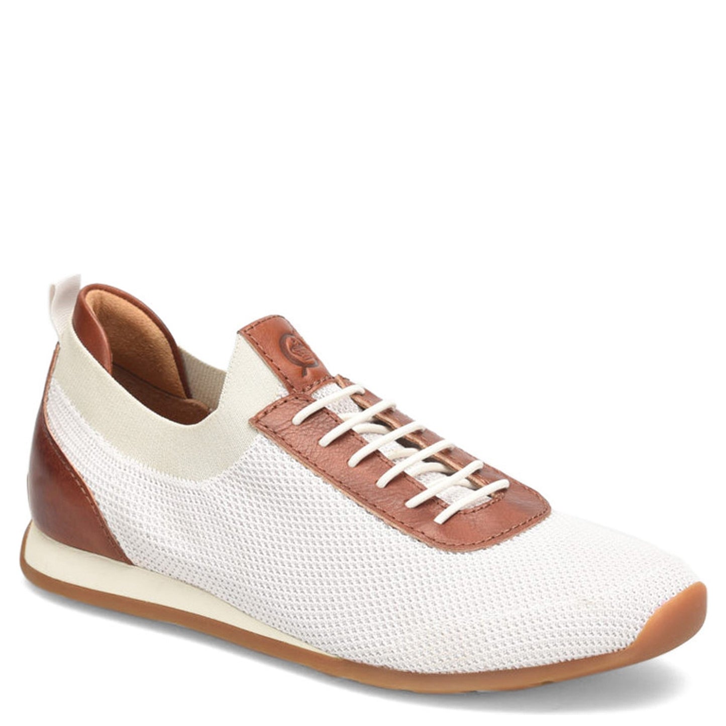 Peltz Shoes Men's Born Barrett Sneaker White/Dark Tan BM0010690