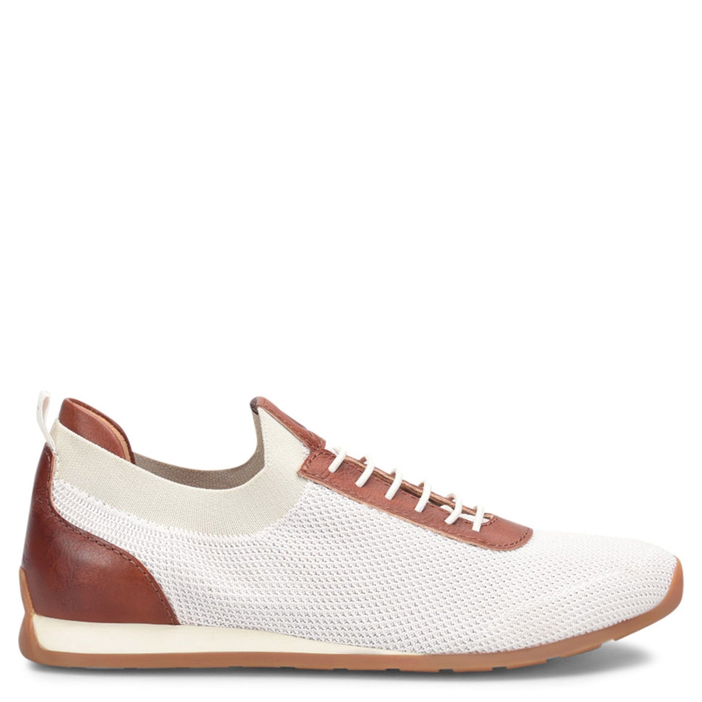 Peltz Shoes Men's Born Barrett Sneaker White/Dark Tan BM0010690