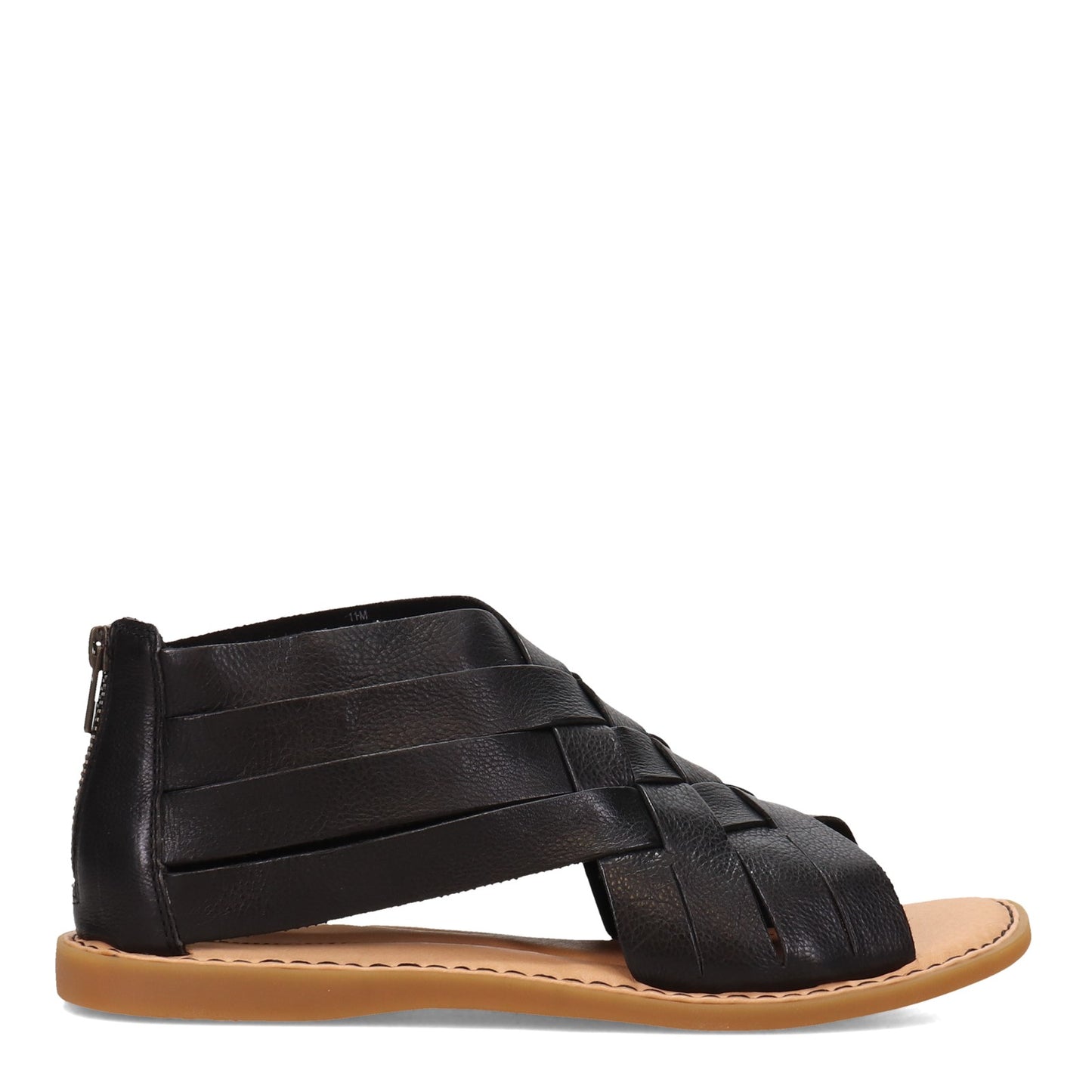 Peltz Shoes Women's Born Iwa Sandal Black Woven BR0032903
