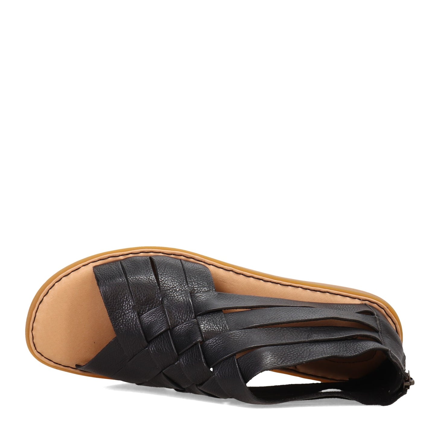 Peltz Shoes Women's Born Iwa Sandal Black Woven BR0032903