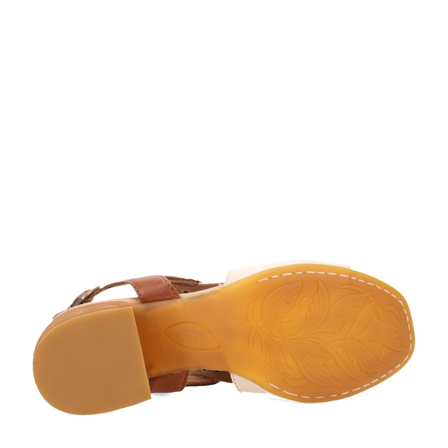 Peltz Shoes Women's Born Sylvie Sandal White/Brown BR0045590