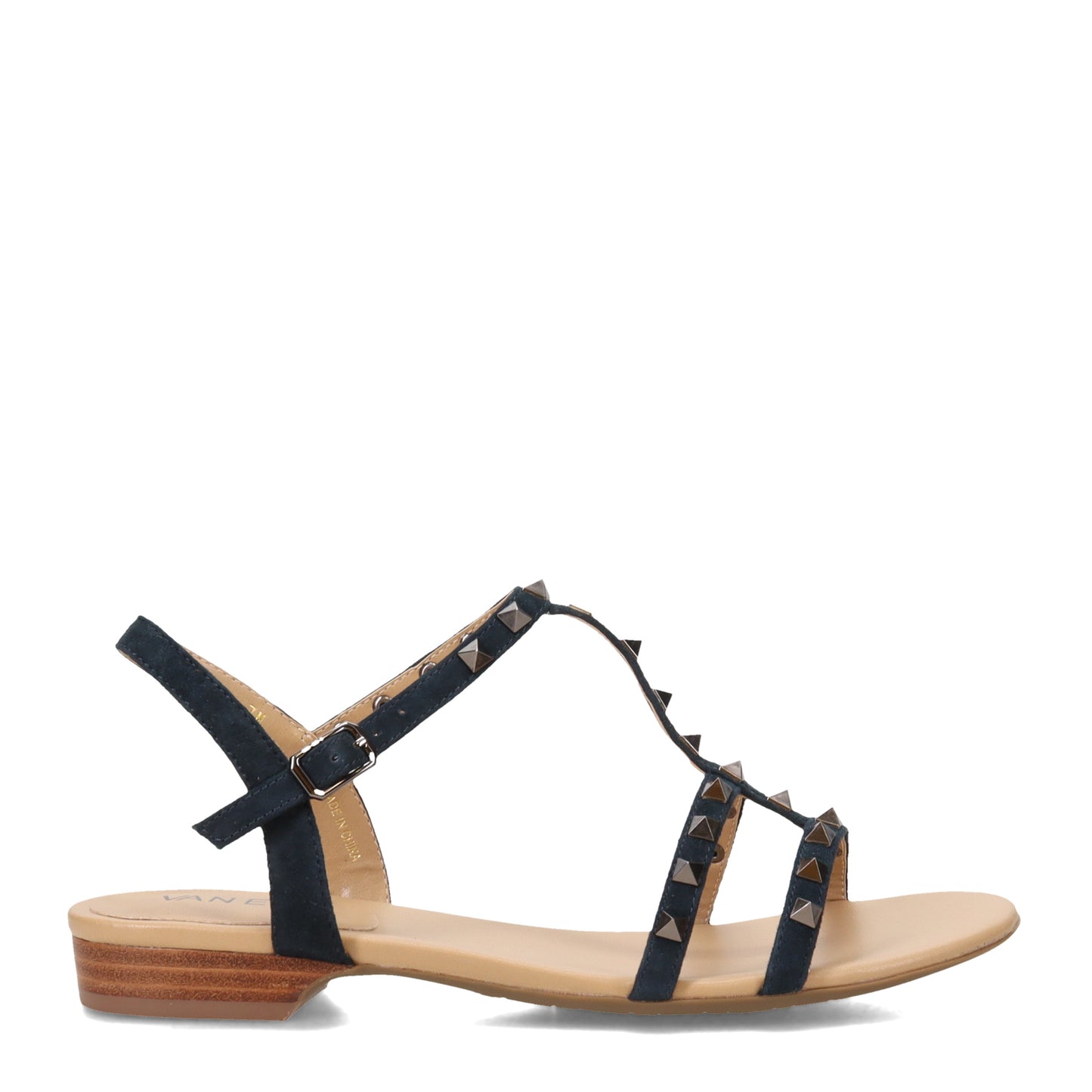Peltz Shoes Women's Vaneli Brunel Sandal NAVY SUEDE BRUNEL-NVYSDE