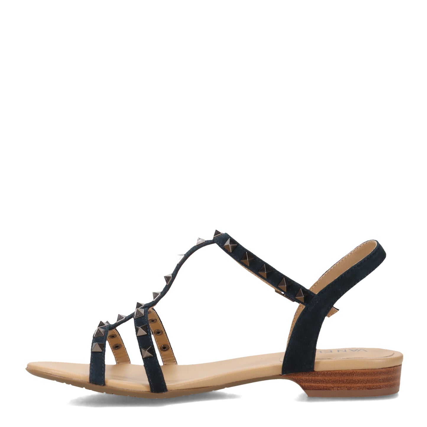 Peltz Shoes Women's Vaneli Brunel Sandal NAVY SUEDE BRUNEL-NVYSDE