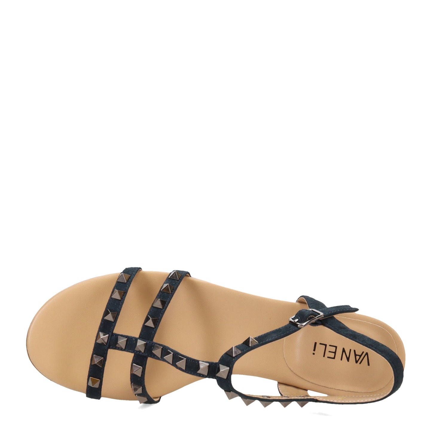 Peltz Shoes Women's Vaneli Brunel Sandal NAVY SUEDE BRUNEL-NVYSDE