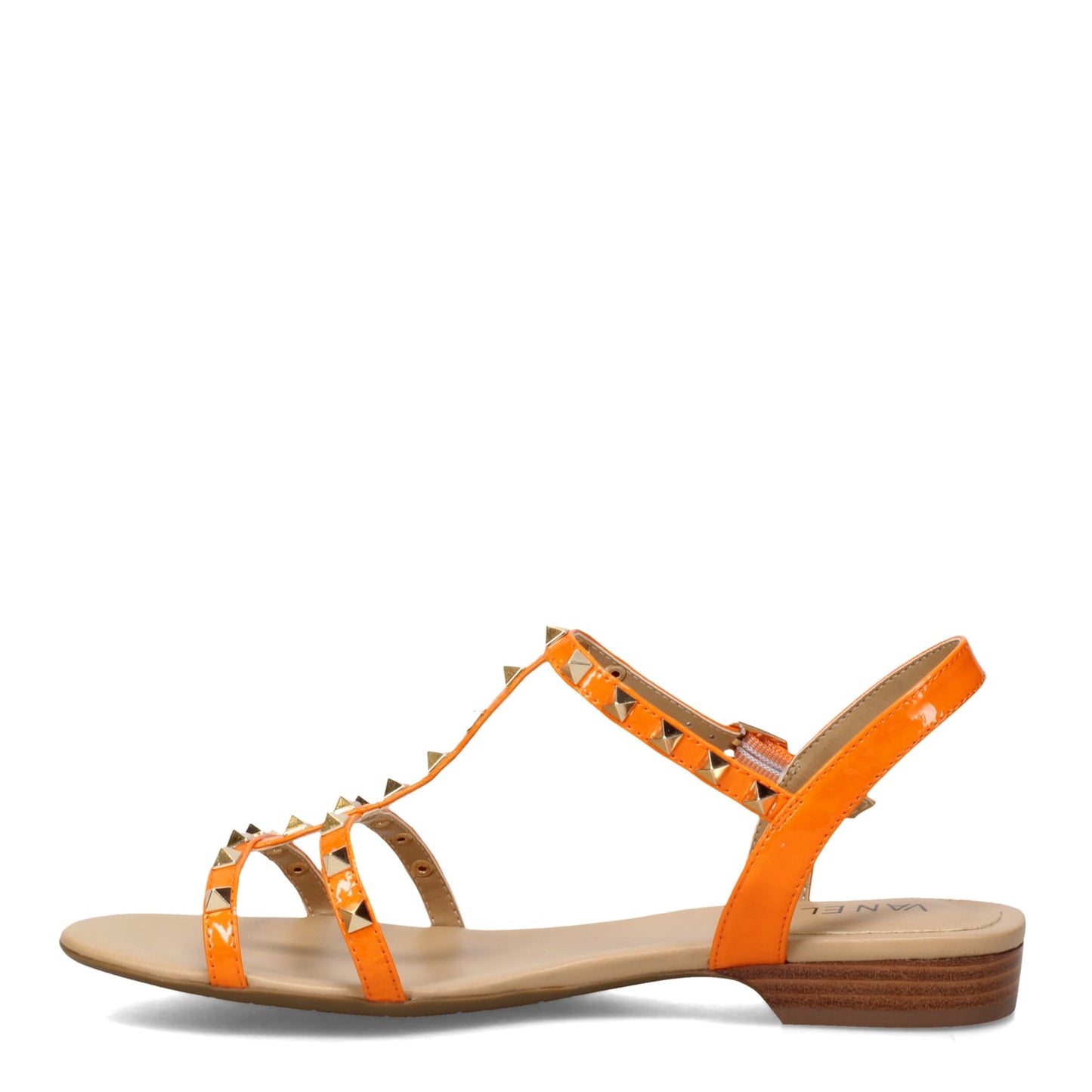 Peltz Shoes Women's Vaneli Brunel Sandal ORANGE PATENT BRUNEL-ORANGE