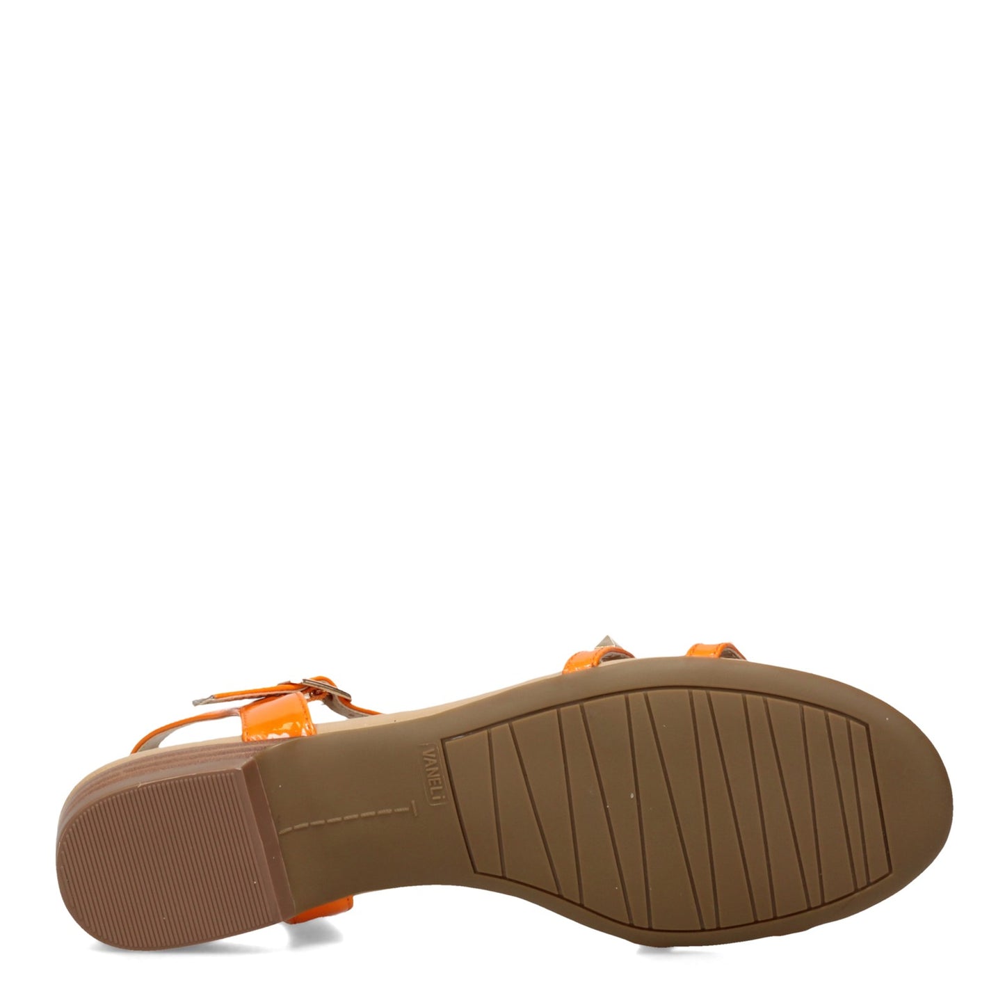 Peltz Shoes Women's Vaneli Brunel Sandal ORANGE PATENT BRUNEL-ORANGE
