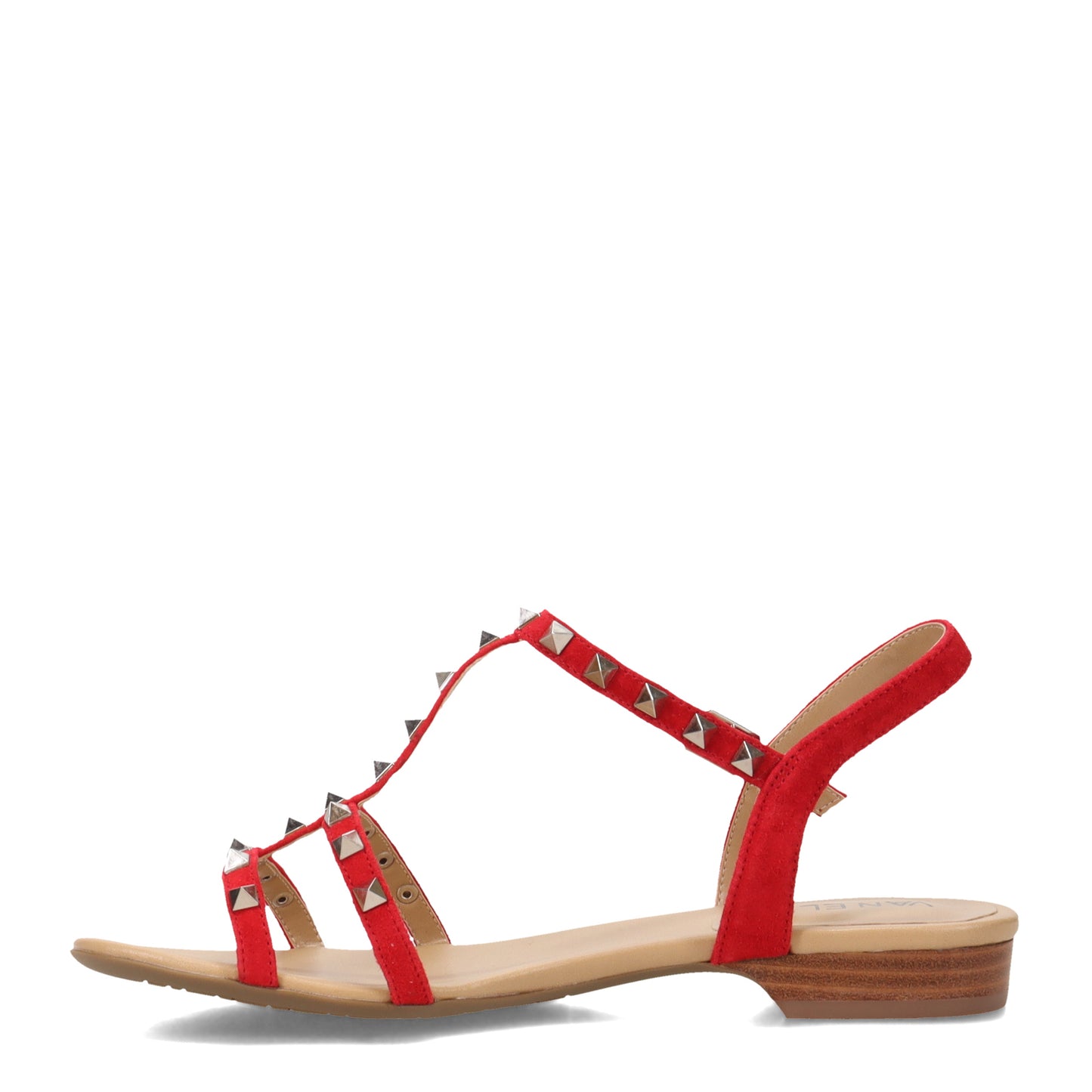 Peltz Shoes Women's Vaneli Brunel Sandal RED SUEDE BRUNEL-REDSDE