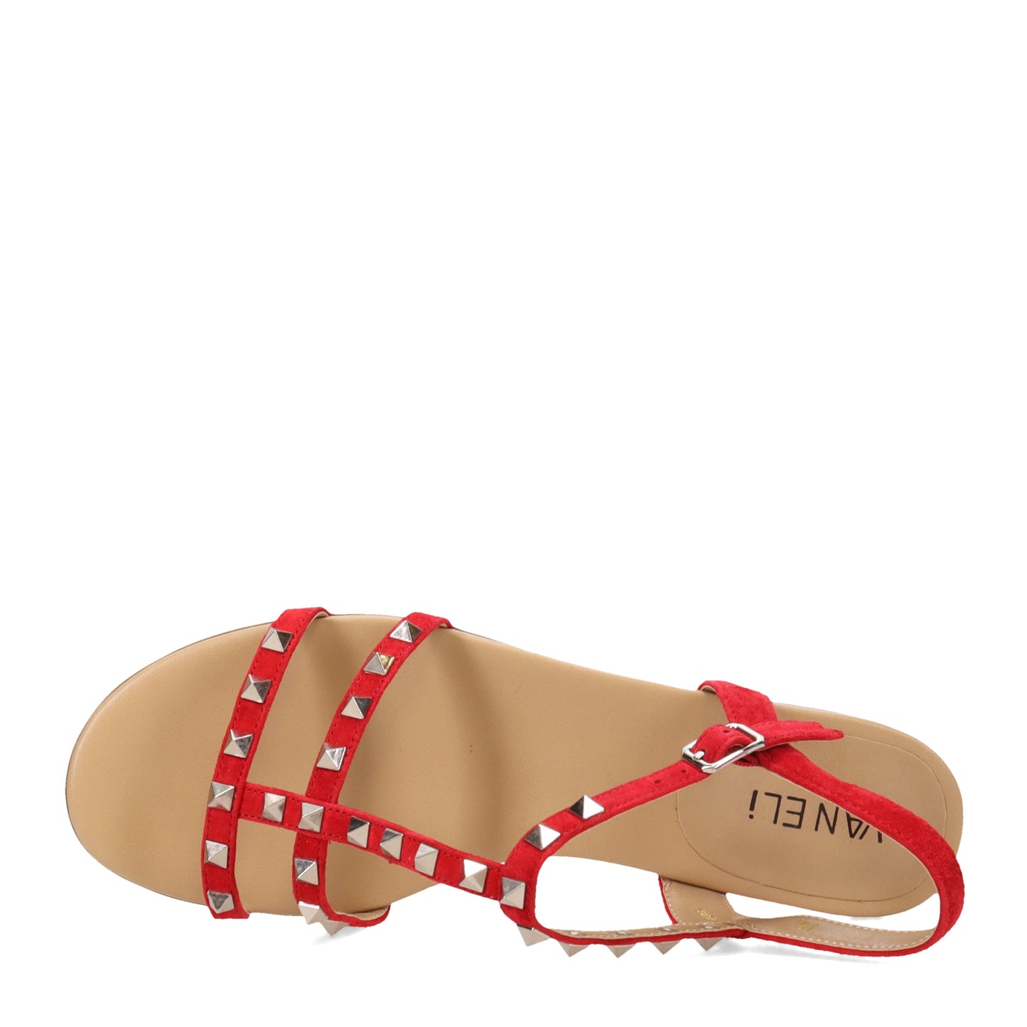 Peltz Shoes Women's Vaneli Brunel Sandal RED SUEDE BRUNEL-REDSDE