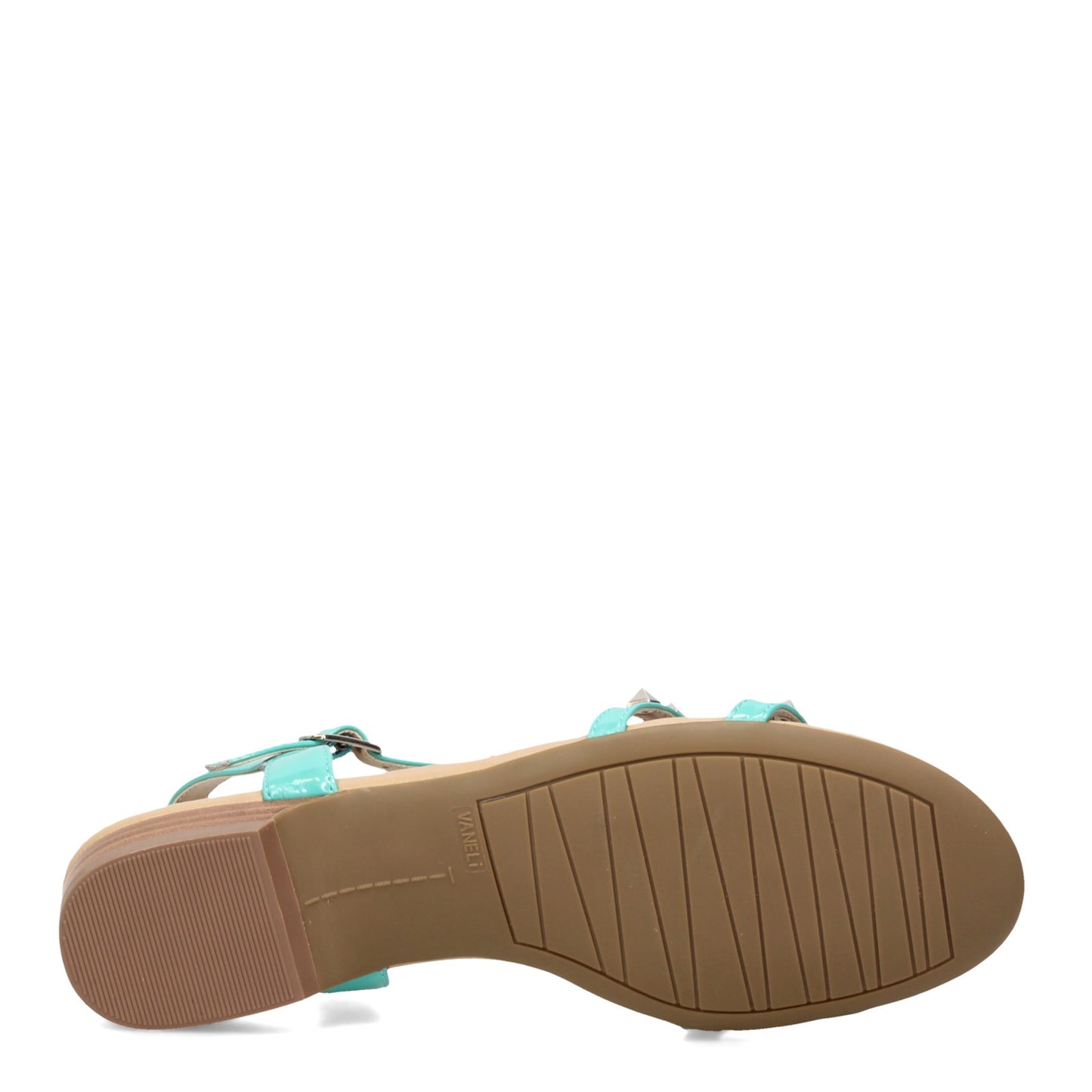 Peltz Shoes Women's Vaneli Brunel Sandal TURQUOISE PATENT BRUNEL-TURQ