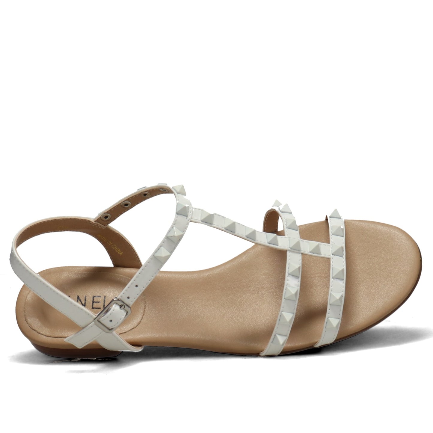 Peltz Shoes Women's Vaneli Brunel Sandal WHITE BRUNEL-WHITE