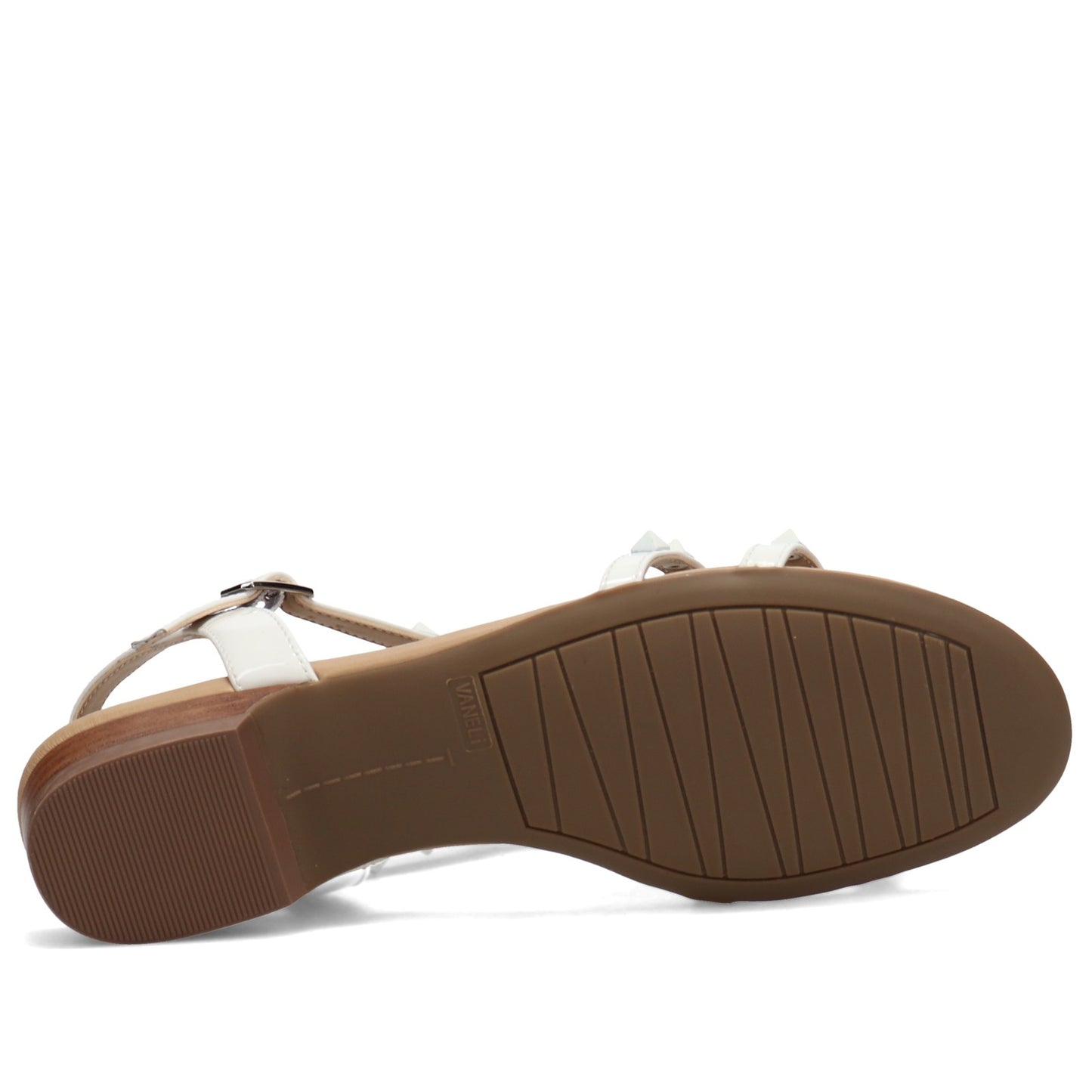 Peltz Shoes Women's Vaneli Brunel Sandal WHITE BRUNEL-WHITE