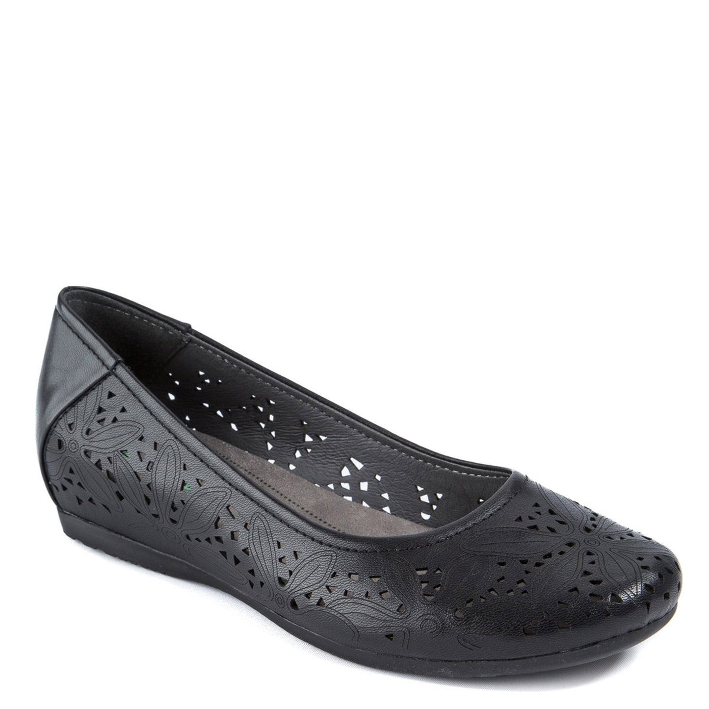 Peltz Shoes Women's Baretraps Mariah Flat BLACK BT24865