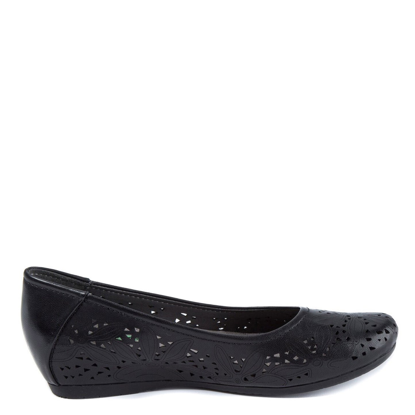 Peltz Shoes Women's Baretraps Mariah Flat BLACK BT24865