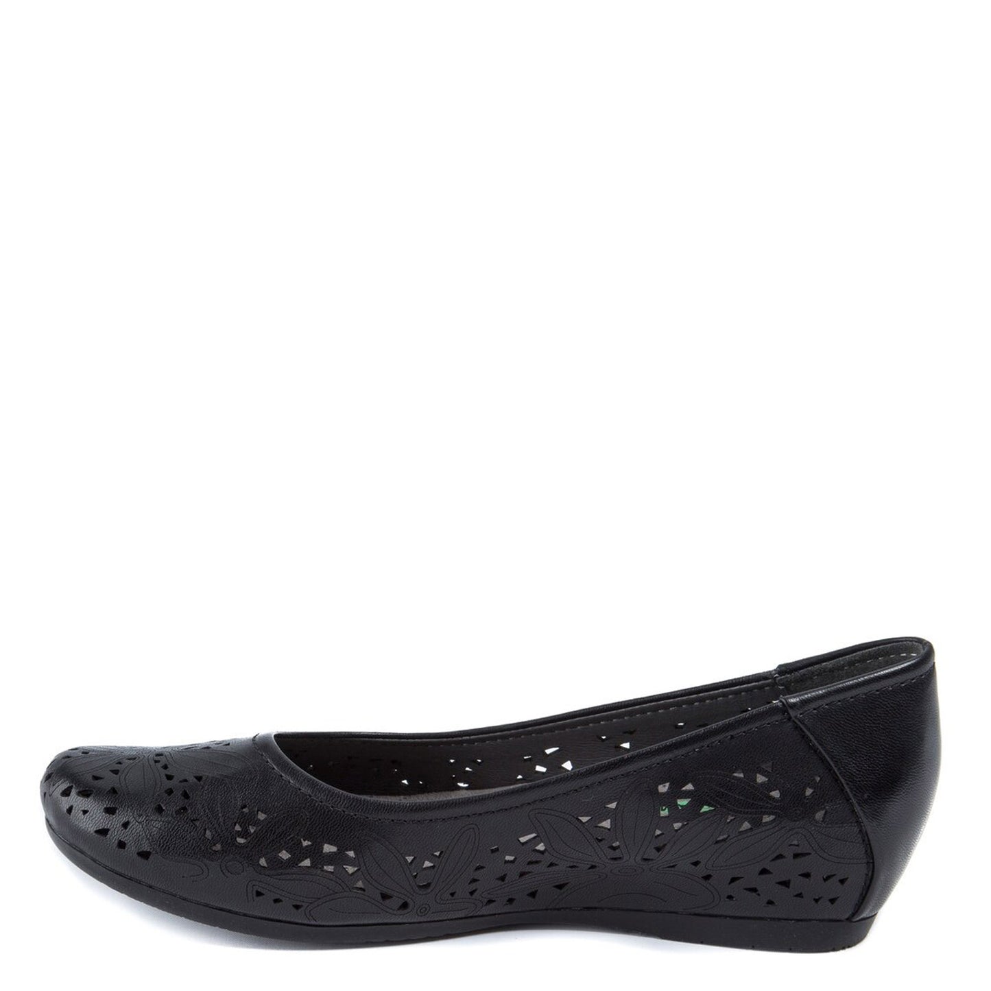Peltz Shoes Women's Baretraps Mariah Flat BLACK BT24865