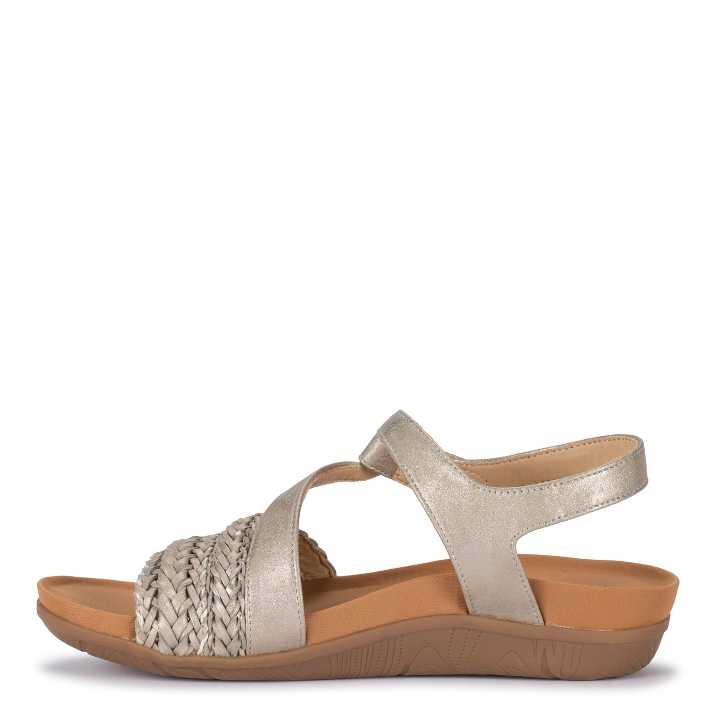 Peltz Shoes Women's Baretraps Jalen Sandal Champagne BT27975