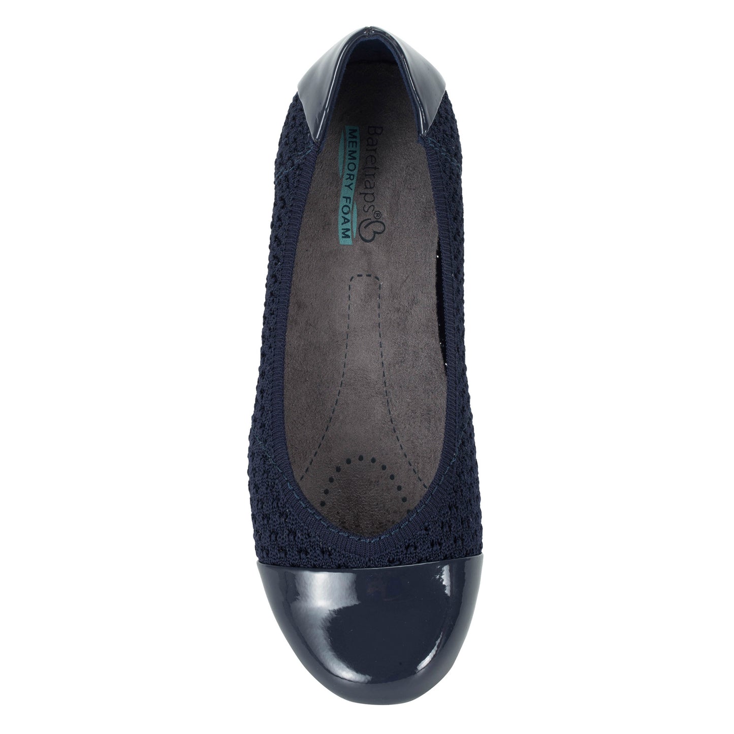 Peltz Shoes Women's Baretraps Mia Flat NAVY BT29347