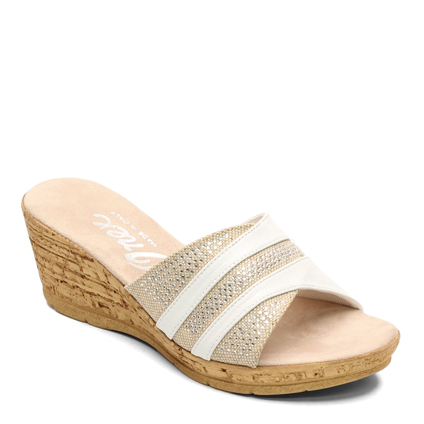 Peltz Shoes Women's Onex Blanche Sandal WHITE BLANCHE-WHITE
